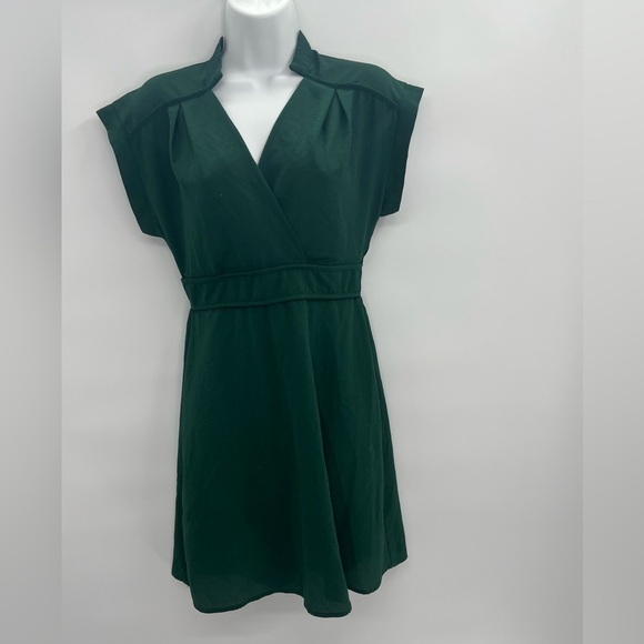 Monteau Green Mini Dress Size M - Picture 1 of 10